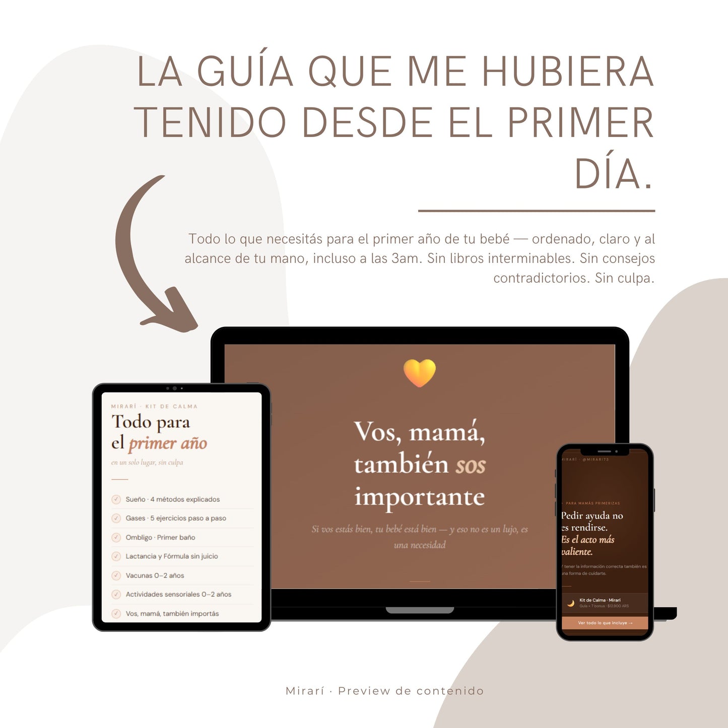 Kit de Calma Mirarí — Todo para el primer año de tu bebé