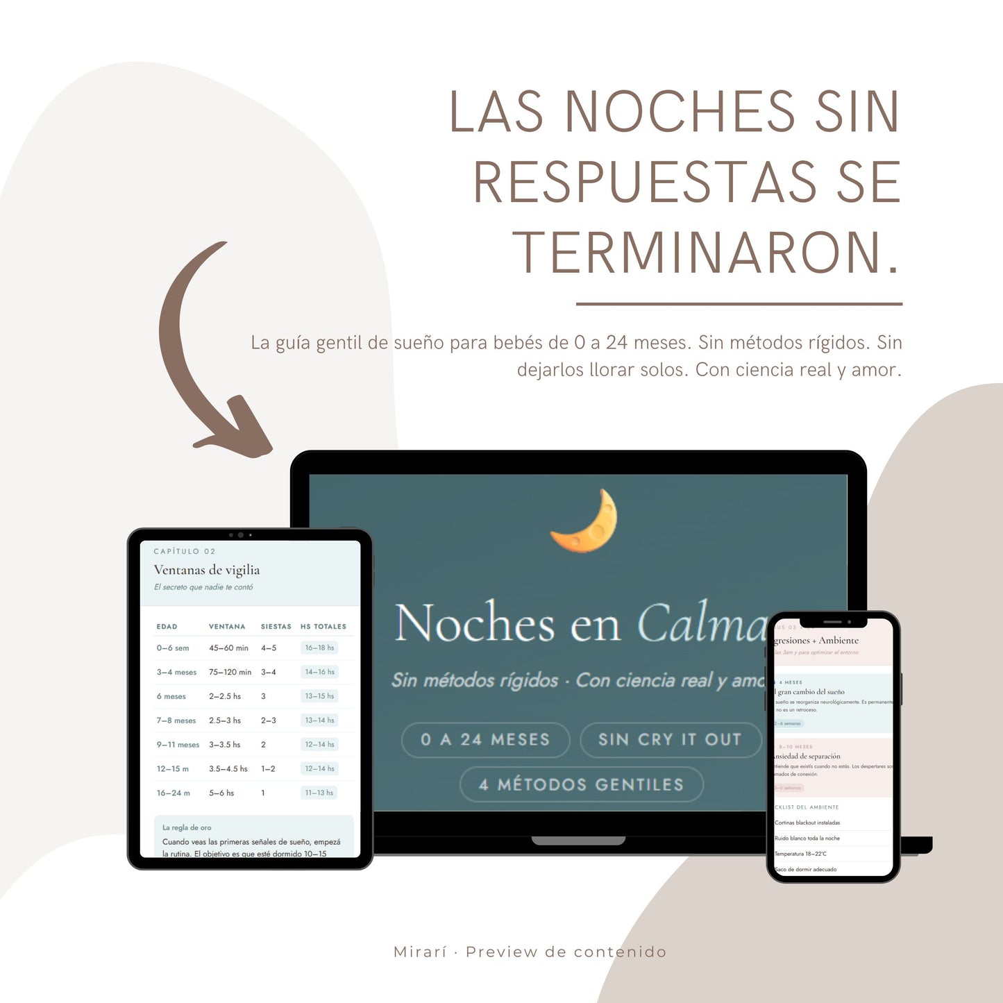 Noches en Calma — Guía gentil de sueño para bebés de 0 a 24 meses