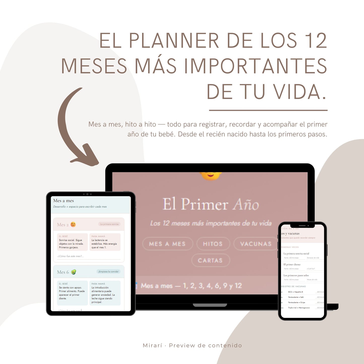 El Primer Año — Planner completo de 0 a 12 meses